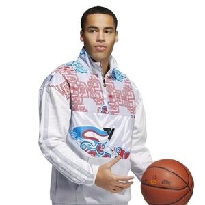 Adidas‎ Hoops YOT TRAE YOUNG 1/4 Zip Pullover Sweatshirt Mens Medium Basketball